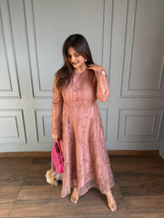 Summer embroidered net dress (Kylin)