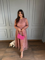 Summer embroidered net dress (Kylin)