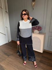 (Nadia) Beautiful woollen 3 piece knitted co-ord set