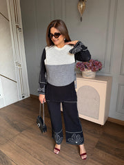 (Nadia) Beautiful woollen 3 piece knitted co-ord set