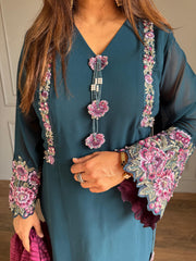 Hindustani Georgette embroidered suit