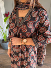 Kajal A line cotton suit