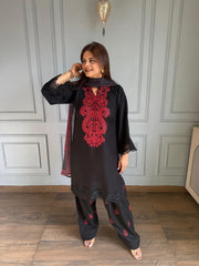 Super cool and buttery farshi salwaar embroidered suit (Shilpi)