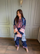 Embroidered soft cotton embroidered farshi salwaar suit (Aina)