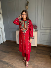 Embroidered woollen co-ord set (Pia)