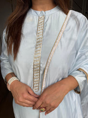 MUSLIN POCKET EMBROIDERY SUITS WITH COTTON LINING (INDIA)