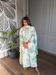 FLORAL PURE COTTON ANARKALI SUITS (FLORA)