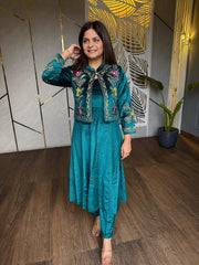 Premium corduroy velvet 3 piece suit (Ishani)