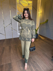 Super soft and warm knitted wool co-ord set (Pluto)