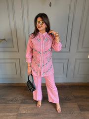Floral embroidered imported co-ord set (Rahi)