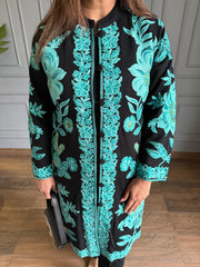3 Piece woollen kashmiri embroidered co-ord set (Kusum)