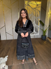 Beautiful work embroidered velvet dress (Tamanna)