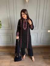 Warm and soft woollen embroided shawl suit (Sana noor)