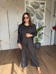 Soft imported fabric loose style blazer sets (Maria)