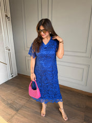 Imported crochet net laced dress (Nyra)