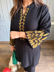Embroided 2 piece woollen co-ord set (Olivia)