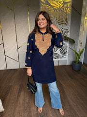 All new woollen emnbroidered stylish kurtis (Bhumi)