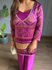 Crepe 3 piece co-ord set with bustier (Mehar)