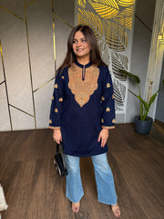 All new woollen emnbroidered stylish kurtis (Bhumi)