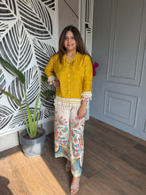 Crepe shirt with lining and printed cotton pants co-ord (Liza)