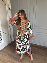 Boho style cotton chogha set (Simar)