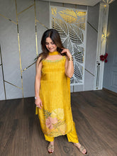 Hand embroided tissue silk suit