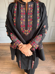 Warm and soft woollen embroided shawl suit (Sana noor)