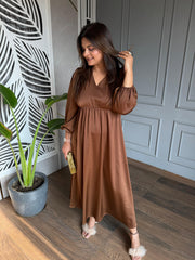 Imported satin cotton dress (Kitty)