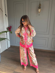 Imported linen greek co-ords