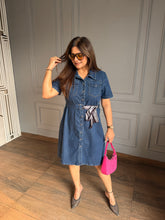 Short denim knee length dress (Lucy)