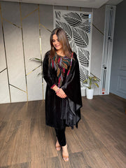 MULTI COLOUR VELVET WORK SUIT