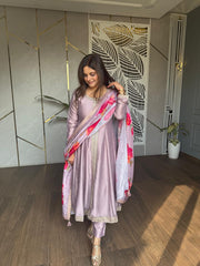 Kalidar anarkali embroided suit