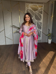 Kalidar anarkali embroided suit