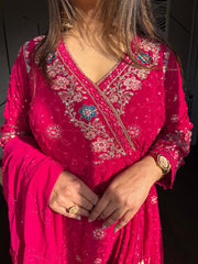 Angrakha style anarkali suit