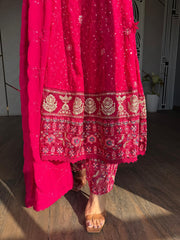 Angrakha style anarkali suit