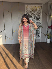 PURE CREPE KAFTAN SET WITH INNER