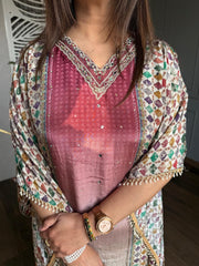 PURE CREPE KAFTAN SET WITH INNER