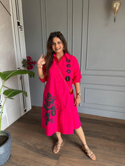 Long printed cotton shirts cum dress (Zoya)