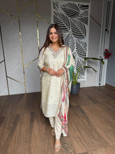 Embroided silk tissue suit lining on shirt (Rashmi)