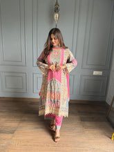 Digital crepe suit with beautiful detailing on complete suit (Rani)