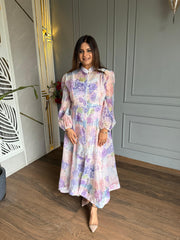 Formal diamond studded long premium quality dress (Diamond)