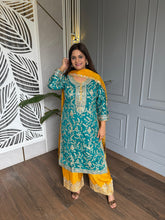 Pure chinnon embroided suit (Suhana)