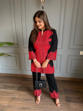 Kashmiri embroided woollen co-ord set (Maple)