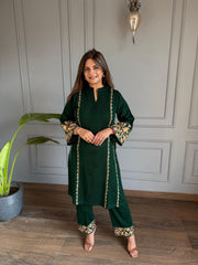 Rosy woollen embroided co-ord set (Rosy)
