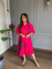 Long printed cotton shirts cum dress (Zoya)