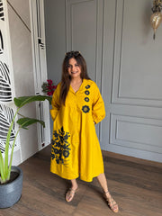 Long printed cotton shirts cum dress (Zoya)