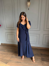 Long frill dress in big sizes (Flower)