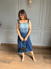 Denim calf length dress (Reena)