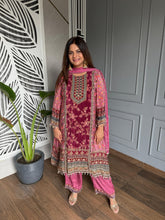 Beautiful digital printed C cut embroided suit (Huma)