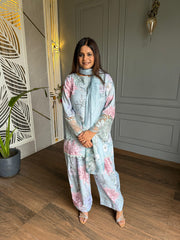 Cotton floral farshi salwar suit (Mahira)